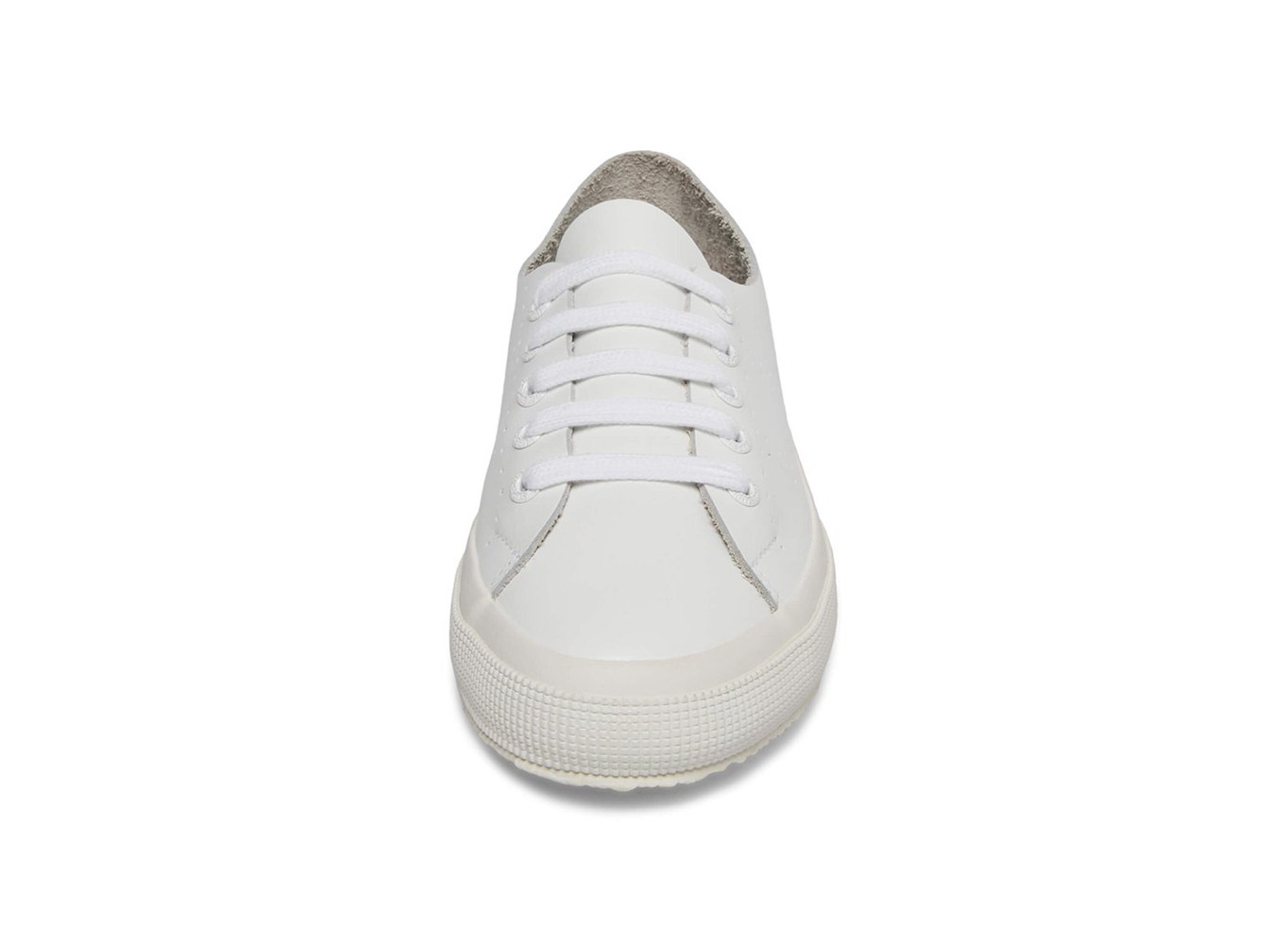 Zapatillas Superga Mujer Blancas - 2750 Rawcutleatheru Cuero - 298037BIT